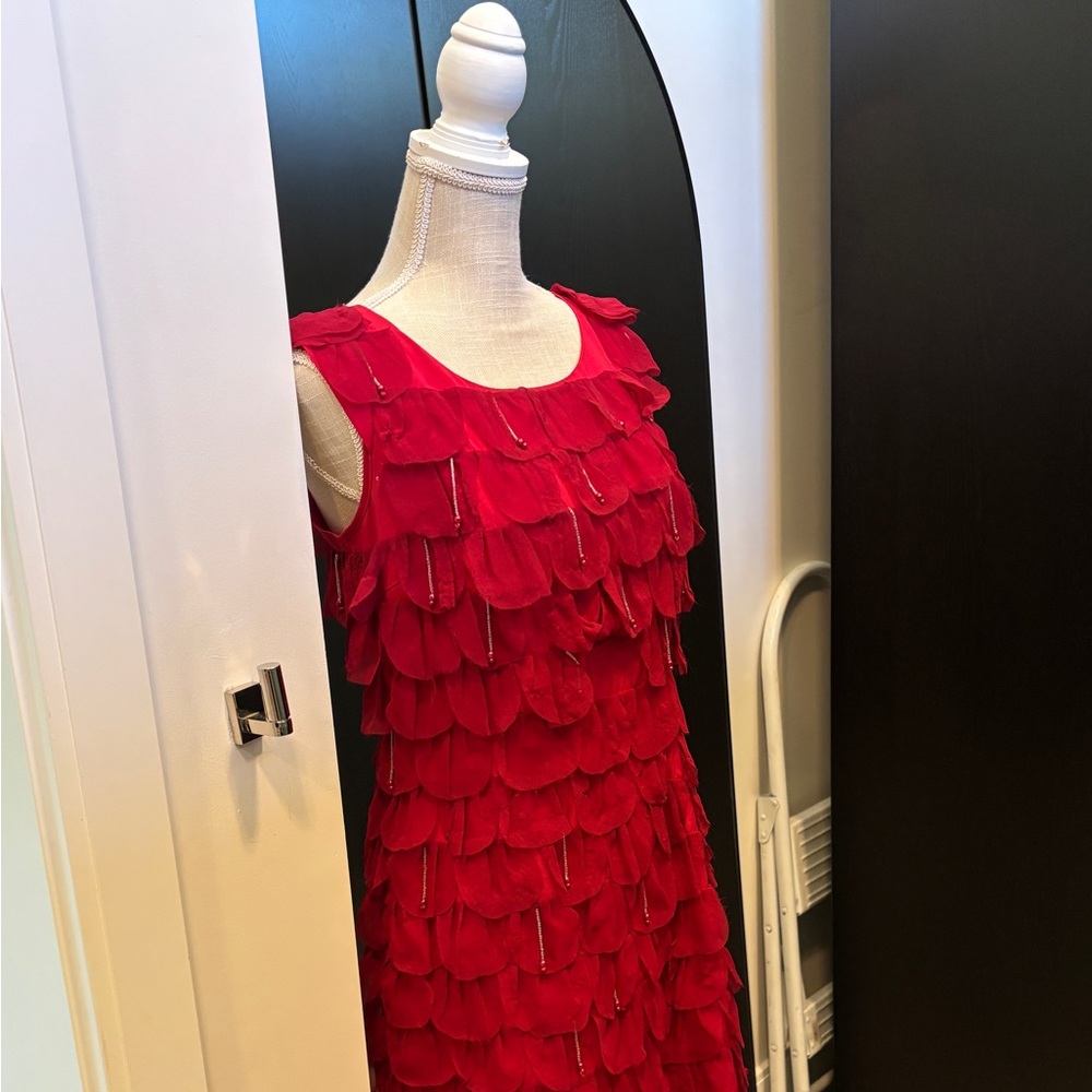 Vintage DOLCE & GABBANA Red Silk Dress – Size 4 - Picture 5 of 7
